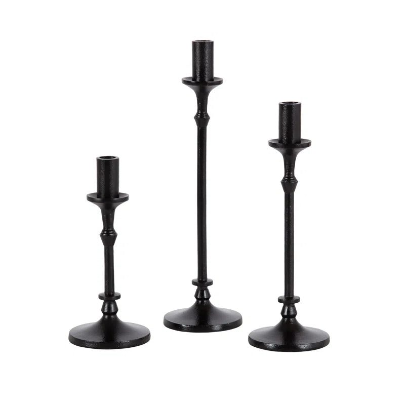 Three-Piece Candlestick Holder Set