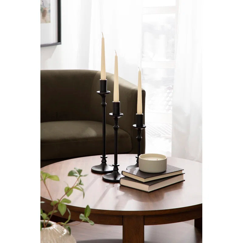 Three-Piece Candlestick Holder Set