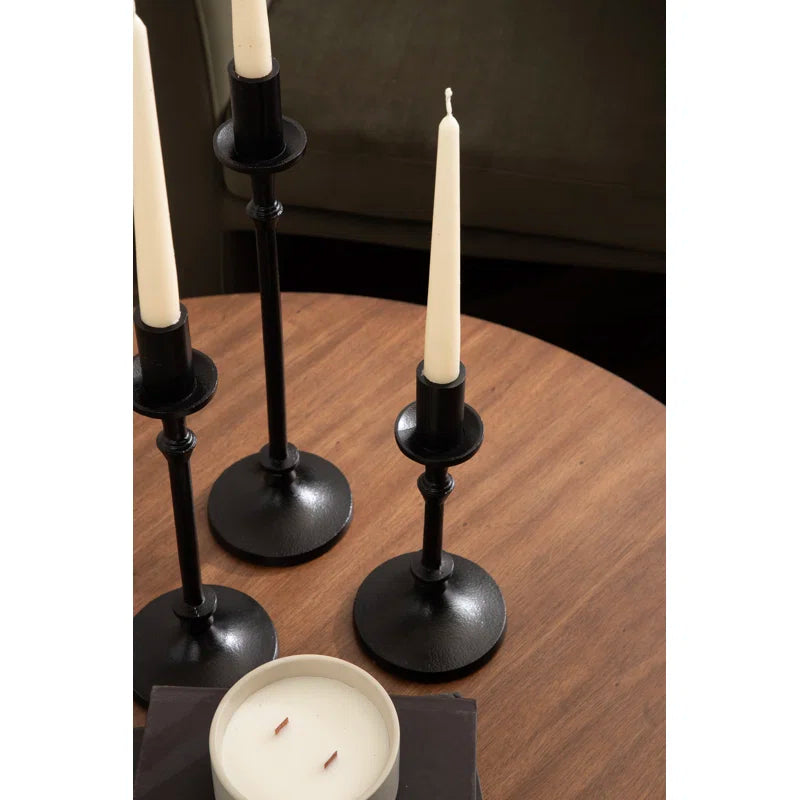 Three-Piece Candlestick Holder Set
