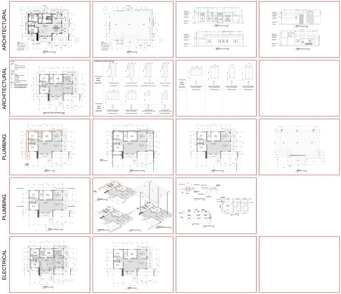 Modern House plan Bungalow - 8.10meters x 12.10meters | House plan | Architectural Floor plan | Mosern house | House Blueprint | Dream house