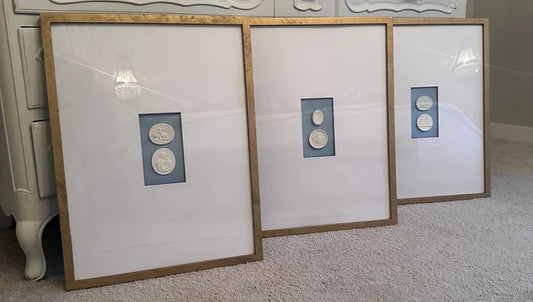 16x20 Framed Intaglios (Matted to 4x7)